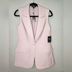 Express Editor One Button Sleeveless Blazer pink Size Small NWT